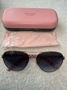 Kate Spade New York Blossom Striped Fashion Aviator Sunglasses